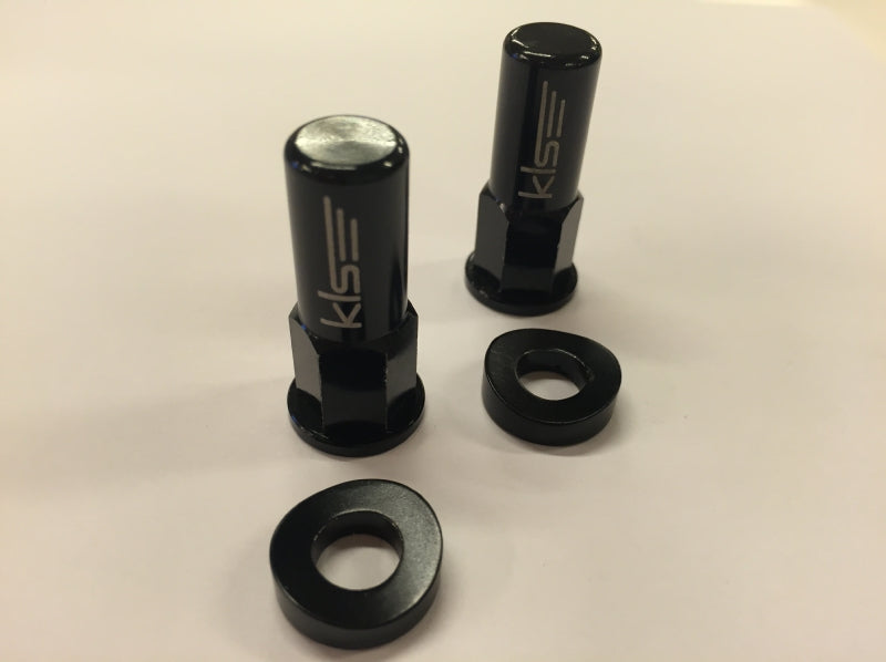 KLS rim lock nut set, 2 pcs., black